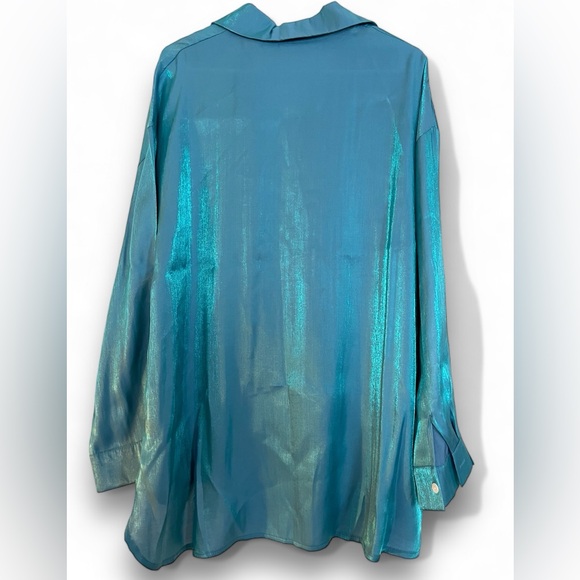 Blue button down top - Picture 2 of 2